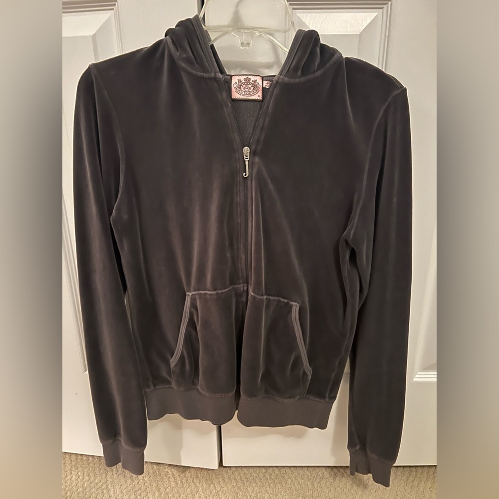 Juicy Couture grey velour tracksuit hoodie size XL